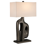 Настольная лампа с прямоугольным тканевым абажуром на фигурном каркасе Brutilist  варинант исполнения - 2 | Loft Concept в Красноярске