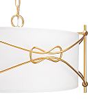 Люстра в форме цилиндра с белым тканевым абажуром Simple Knot варинант исполнения - 2 | Loft Concept в Красноярске