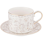 Чайный сервиз из фарфора с цветочным принтом на 6 персон 14 предметов Floral Charm варинант исполнения - 1 | Loft Concept в Красноярске
