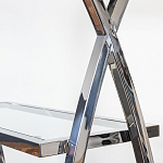 Металлический стеллаж со стеклянными полками Molecule варинант исполнения - 5 | Loft Concept в Красноярске