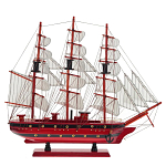 Декоративная модель деревянного красного парусника в подарочной упаковке With The low варинант исполнения - 1 | Loft Concept в Красноярске