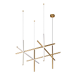 Люстра с 6-ю цилиндрическими плафонами на тонких тросах Trumpet tube варинант исполнения - 4 | Loft Concept в Красноярске