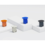 Matis журнальный столик серый из металла и кожи варинант исполнения - 2 | Loft Concept в Красноярске