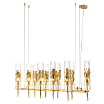 Люстра подвесная прямоугольная с 10-ю цилиндрическими плафонами LIAISON варинант исполнения - 2 | Loft Concept в Красноярске