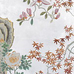 Обои ручная роспись Summer Night Blossom Original colourway on Ocean Silver gilded paper варинант исполнения - 2 | Loft Concept в Красноярске