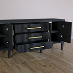 Большая VT-тумба Primo шпон Черный дуб варинант исполнения - 5 | Loft Concept в Красноярске