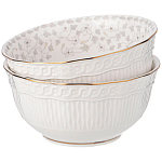 Обеденный сервиз белого цвета из фарфора на 6 персон 23 предмета Floral Charm варинант исполнения - 7 | Loft Concept в Красноярске