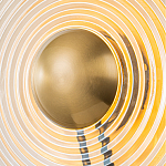 Бра с янтарным стеклянным диском и золотистыми акцентами Savio Glass Disc варинант исполнения - 7 | Loft Concept в Красноярске