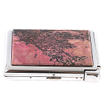 Портсигар с газовой зажигалкой из натурального камня Родонит Stone Cigarettes Cases варинант исполнения - 8 | Loft Concept в Красноярске