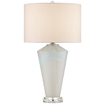 Настольная лампа стеклянная с тканевым абажуром Edges варинант исполнения - 3 | Loft Concept в Красноярске