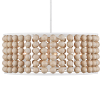 Люстра в форме цилиндра с вставками из деревянных бусин Wooden Beads варинант исполнения - 1 | Loft Concept в Красноярске