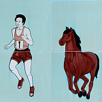 Дизайнерская плитка Конь бегун варинант исполнения - 2 | Loft Concept в Красноярске