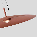 Подвесной светильник круглой формы с коричневым металлическим абажуром Halo Drift варинант исполнения - 2 | Loft Concept в Красноярске