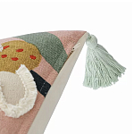 Подушка с цветочным принтом и кисточками Blooming Elegance Daisy варинант исполнения - 3 | Loft Concept в Красноярске