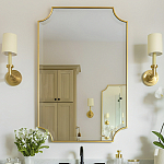 Зеркало в золотой деревянной раме Riviera варинант исполнения - 3 | Loft Concept в Красноярске