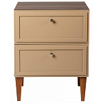Тумба прикроватная бежевая из массива бука с 2-мя ящиками Wenge Light варинант исполнения - 2 | Loft Concept в Красноярске