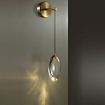 Бра с плафоном в форме капли Crystal Transparent Drop варинант исполнения - 3 | Loft Concept в Красноярске