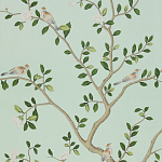 Обои ручная роспись Gustavian Garden Spring on white dyed paper варинант исполнения - 2 | Loft Concept в Красноярске