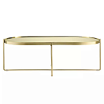 Кофейный столик овальный золотой Modern Mirror Gold Table варинант исполнения - 2 | Loft Concept в Красноярске