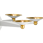 Люстра круглая с бело-золотыми плафонами Light Source варинант исполнения - 1 | Loft Concept в Красноярске