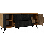 ТВ-тумба с  2-мя ящиками и закрытыми полками Stone Effect варинант исполнения - 3 | Loft Concept в Красноярске