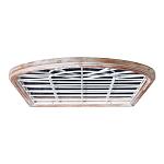 Зеркало-окно настенное в венецианском стиле с деревянной рамой бежевого цвета Venetian Smooth варинант исполнения - 3 | Loft Concept в Красноярске