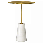 Кофейный столик с круглой столешницей на белом мраморном основании Original Foundation варинант исполнения - 3 | Loft Concept в Красноярске