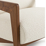 Кресло с обивкой из белого букле Armchair White Boucle варинант исполнения - 3 | Loft Concept в Красноярске