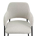 Стул мягкий с подлокотниками Chair Gray Upholstery Boucle варинант исполнения - 5 | Loft Concept в Красноярске