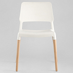 Пластиковый стул на ножках из массива бука Ferret White 4 шт варинант исполнения - 3 | Loft Concept в Красноярске