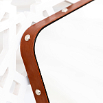 Зеркало прямоугольное в металлической раме с кожаной отделкой Loft in Reflection варинант исполнения - 4 | Loft Concept в Красноярске