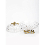 Конфетница из прозрачного рельефного стекла Eden Garden варинант исполнения - 4 | Loft Concept в Красноярске