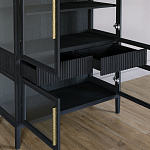 Витрина Primo со стеклянными фасадами и 2 ящиками Черный дуб варинант исполнения - 7 | Loft Concept в Красноярске