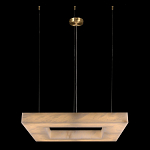 Люстра с квадратным каменным плафоном Calcite Square Light варинант исполнения - 1 | Loft Concept в Красноярске