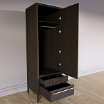 Узкий Шкаф Primo с 2 выдвижными ящиками Темный орех варинант исполнения - 7 | Loft Concept в Красноярске