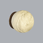 Настенно-потолочный светильник с плафоном в форме шара из алебастра Cryptocrystalline Stone варинант исполнения - 3 | Loft Concept в Красноярске