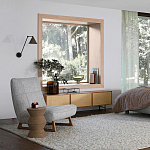 Приставной стол с отделкой из джута Juti D30 см варинант исполнения - 6 | Loft Concept в Красноярске