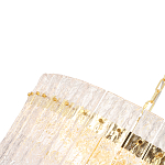 Люстра подвесная круглая с прозрачными рельефными стеклянными вставками и золотым основанием Textured Glass Chandelier варинант исполнения - 4 | Loft Concept в Красноярске