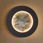 Бра в форме диска черного цвета Borders of Black варинант исполнения - 4 | Loft Concept в Красноярске