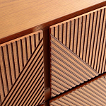 Комод с геометрическим рисунком на ящиках Anders Dark Wood варинант исполнения - 4 | Loft Concept в Красноярске