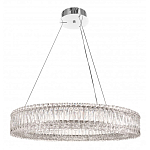 Люстра подвесная круглая из прозрачного хрусталя с корпусом из металла цвета хром Selfsufficient варинант исполнения - 5 | Loft Concept в Красноярске