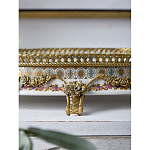 Чаша с цветочным орнаментом на бронзовых ножках Eden Garden варинант исполнения - 4 | Loft Concept в Красноярске