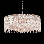 Люстра круглая с хрустальными подвесками на серебряном каркасе Roul Crystal Light варинант исполнения - 1 | Loft Concept в Красноярске