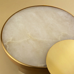 Бра в форме диска из бежевого алебастра Cryptocrystalline Stone варинант исполнения - 2 | Loft Concept в Красноярске