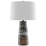 Настольная лампа с конусовидным тканевым абажуром Rock варинант исполнения - 1 | Loft Concept в Красноярске