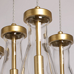 Люстра с 9-ю прозрачными стеклянными плафонами в форме капли Lucid Rain  варинант исполнения - 8 | Loft Concept в Красноярске