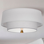 Потолочный светильник круглый серый с тканевым абажуром Ground Gray варинант исполнения - 2 | Loft Concept в Красноярске