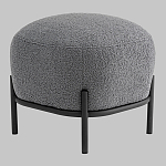 Пуф Стоун букле Fluffy темно-серый варинант исполнения - 1 | Loft Concept в Красноярске