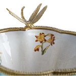 Ваза со стрекозой из фарфора с бронзовыми элементами Paradise Dragonfly варинант исполнения - 3 | Loft Concept в Красноярске