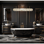 Люстра овальная с мозаичным хрустальным оформлением Sparks of Crystal варинант исполнения - 3 | Loft Concept в Красноярске